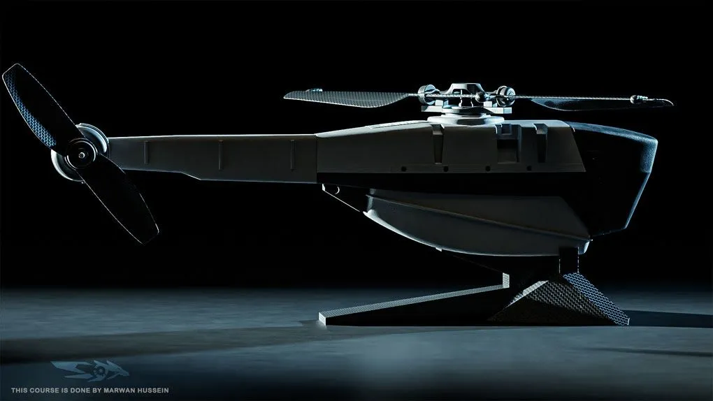 Blender纳米黑蜂无人机完整实例制作视频教程 Blender: Learn How To Create The Military Black Hornet Drone