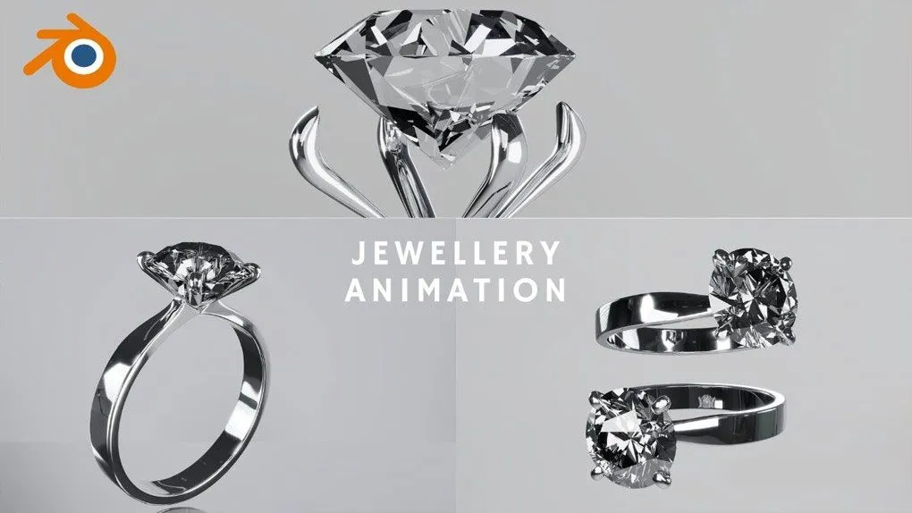 Blender钻戒动画实例制作训练视频教程 Introduction To Jewelry Design and Animation in Blender 3d