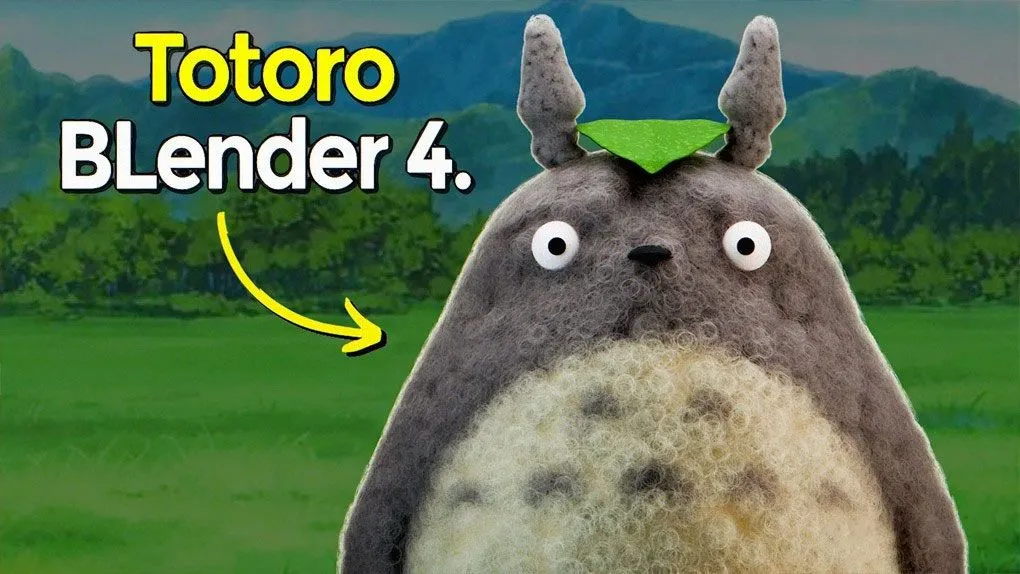 Blender 4吉卜力龙猫动漫角色制作流程视频教程 My neighbor Totoro
