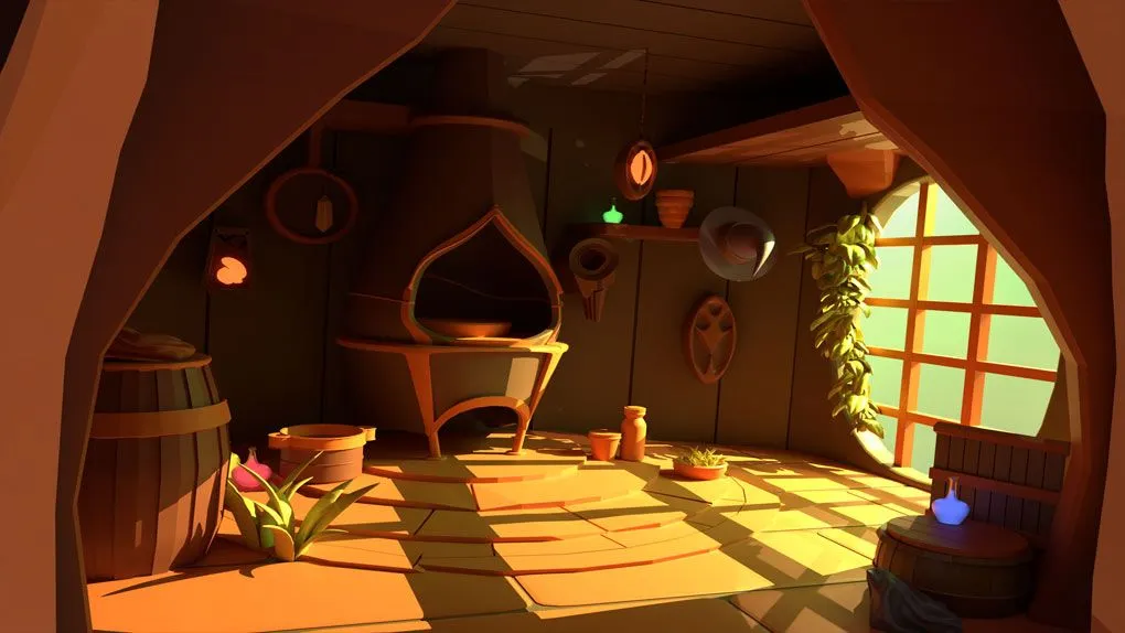 Blender女巫魔法小屋建模制作视频教程 Creating a witch hut room in Blender