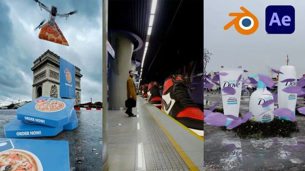 Blender与AE商业广告CGI特效制作流程视频教程 CGI or VFX Advertisement full course for beginners