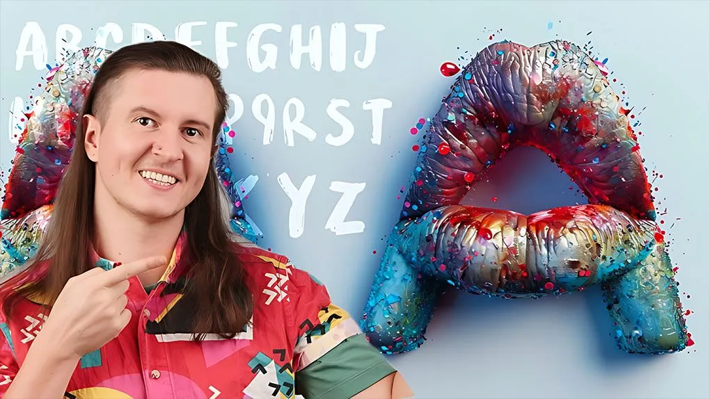 Midjourney人工智能AI艺术字体设计训练视频教程 AI Font Magic: Create & Sell Fonts With AI