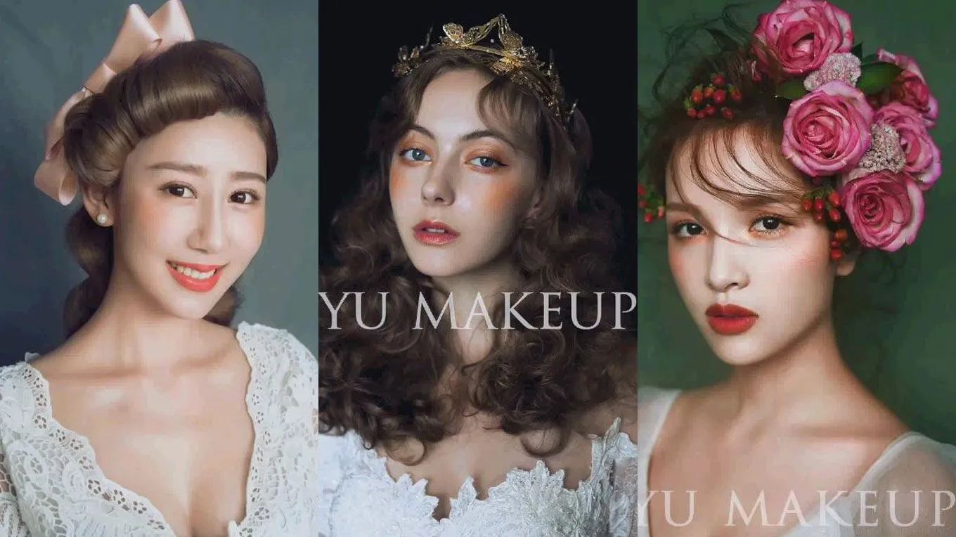 婚礼跟妆新娘时尚人像甜美浪漫复古时尚妆容造型设计教程