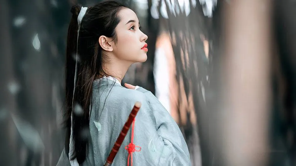 17张古风原片莲花江湖古装汉服人像外景摄影原片RAW原片素材