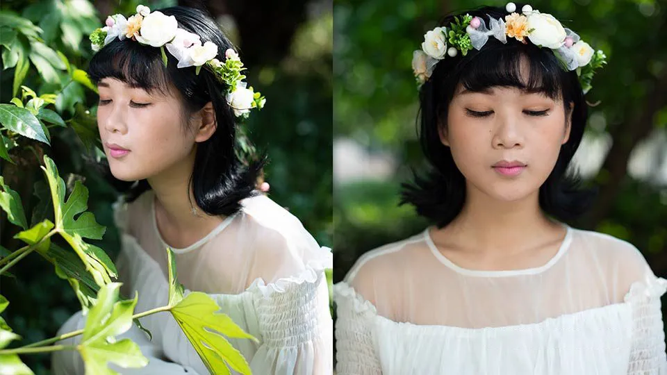 10张国内美女外景人像写真摄影原片RAW原片素材