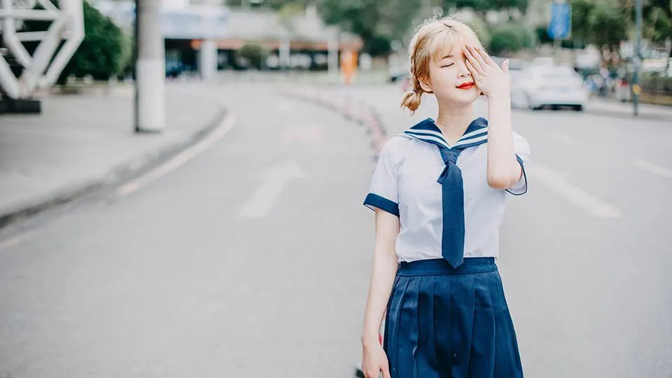 10张日系清新校园人像外景摄影原片RAW原片素材
