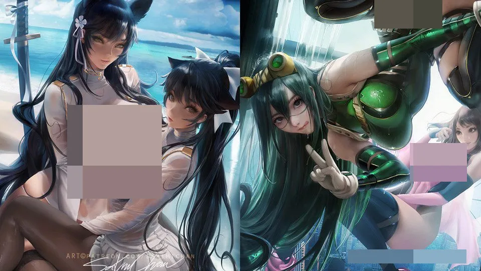 P站画师Sakimi Chan超级卡通角色手绘实例训练教程92季