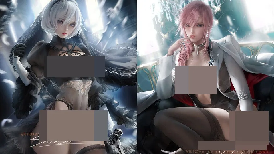 P站画师Sakimi Chan超级卡通角色手绘实例训练教程93季