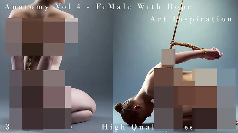 30张绳子捆绑艺术姿势造型肖像高清参考图合集