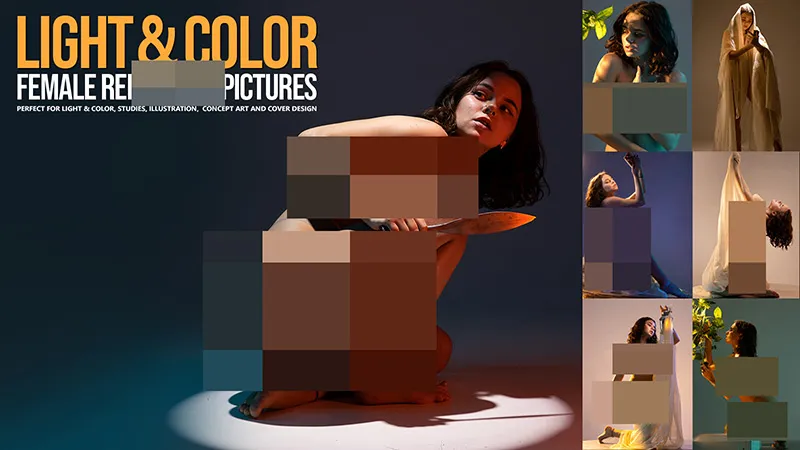 380张女性背景灯光色彩高清参考图合集