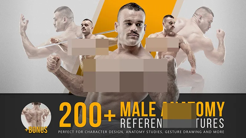 200张男性肌肉运动姿势高清参考图合集