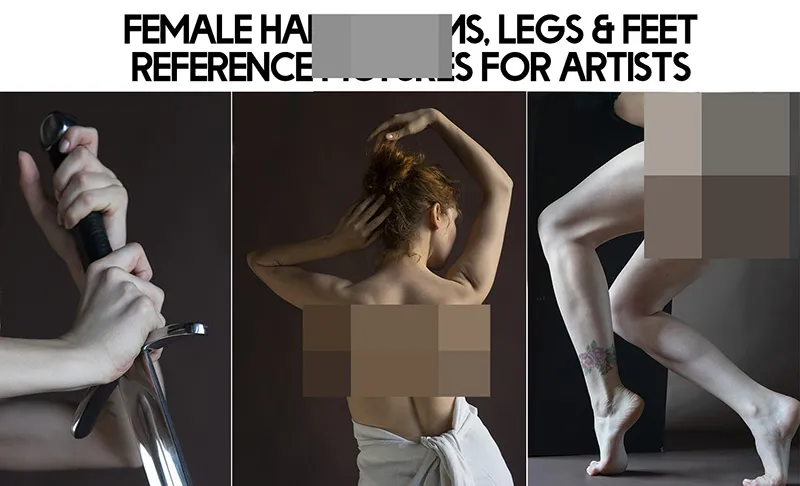 1200张女性模特手臂脚腿部姿势造型艺术参考高清照片合集