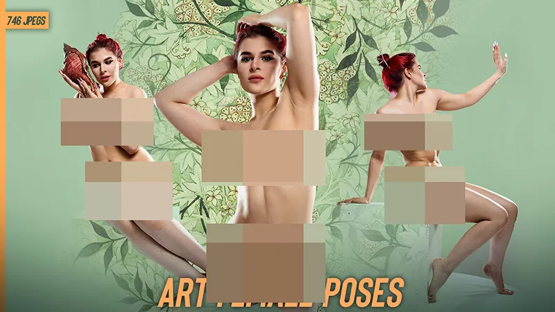 746张迷人女性艺术姿势造型高清参考图合集