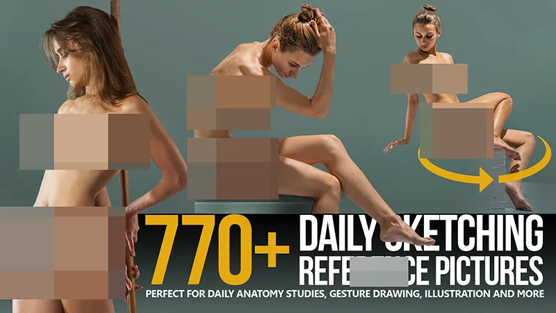 770张女性不同角度不同艺术姿势造型高清参考图合集