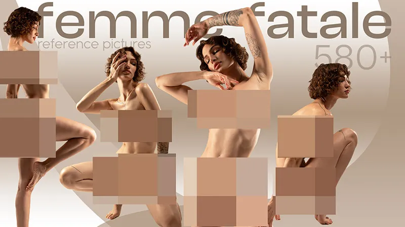 580张女性复杂神秘形态艺术姿势造型高清参考图合集