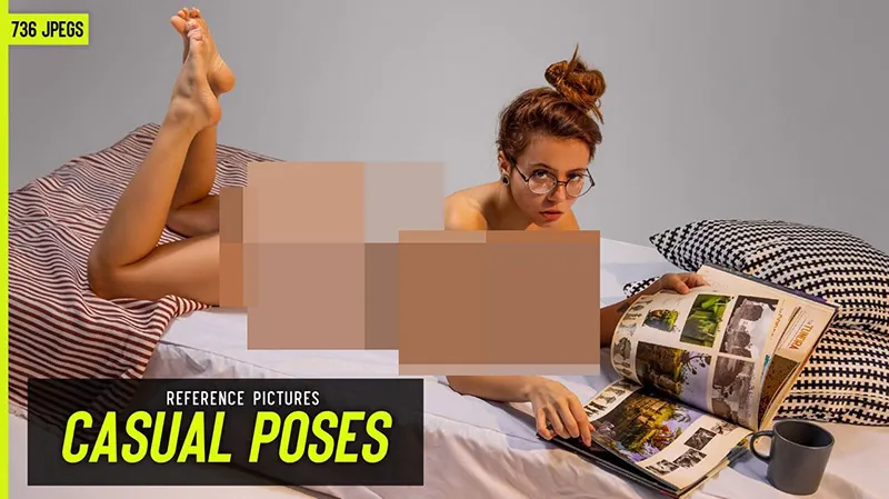736张女性休闲生活艺术姿势造型高清参考图合集