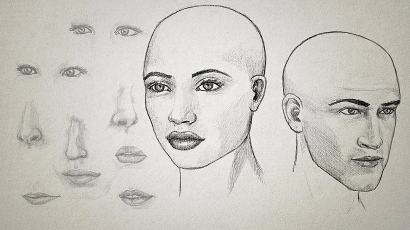 PS角色面部绘制视频教程 Drawing Facial Features