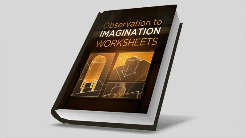 绘画技法-大纲工作表视频教程 Ctrl+Paint Observation to Imagination Worksheets