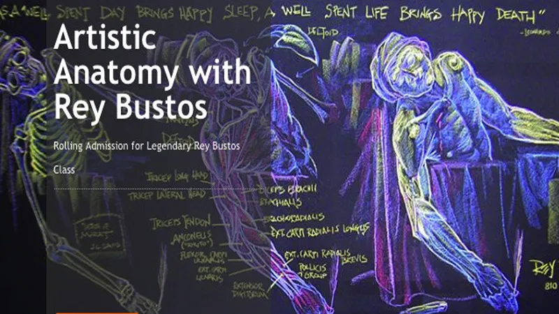 艺术解剖学人体绘画视频教程 Artistic Anatomy with Rey Bustos