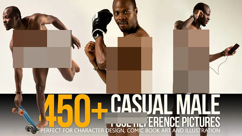 450张男性日常休闲姿势造型高清参考图合集