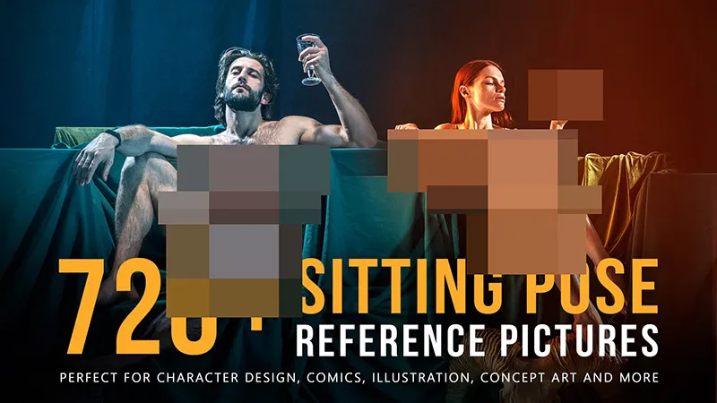 730张坐姿艺术姿势造型高清参考图合集