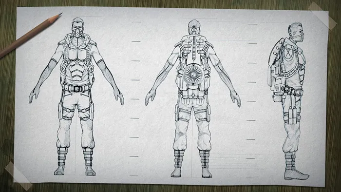 PS角色三维草图绘制视频教程 Drawing Character Model Sheets in Photoshop