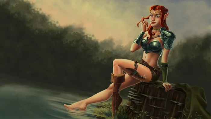 Photoshop幻想游戏女郎绘制视频教程 Illustrating a Fantasy Pinup in Photoshop