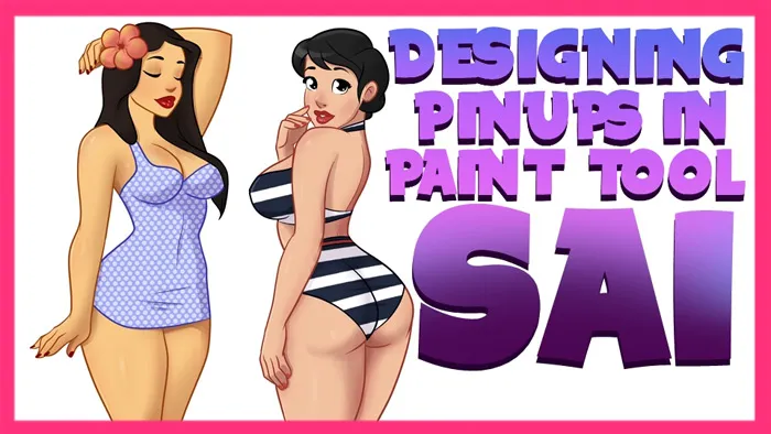 Sketchbook卡通女性角色设计视频教程 Toonboxstudio Designing Pinups with PaintTool Sai by Chris Harper
