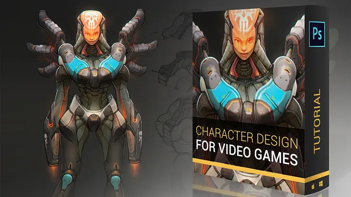 Photoshop游戏角色概念设计训练视频教程 Cubebrush Character Concept for Video Games