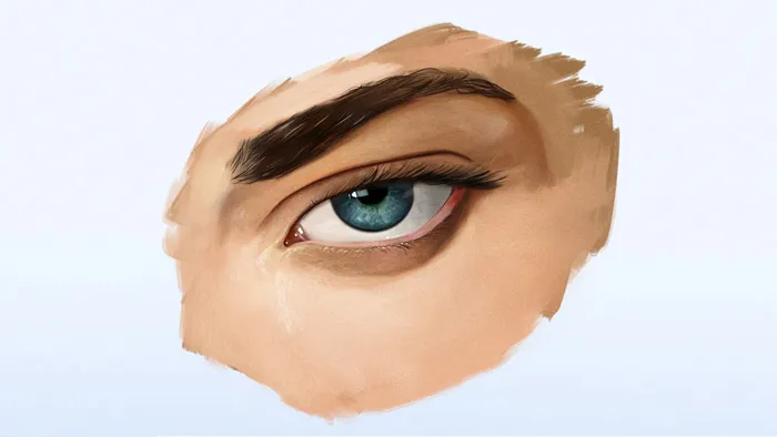PS人物角色眼睛数字绘画技术训练视频教程 Gumroad How To Paint Eyes Digital Painting Tutorial by Dan Luvisi