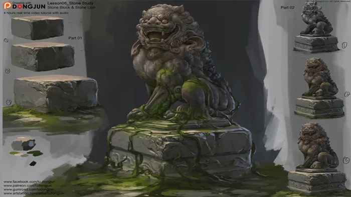 精灵与石像手绘艺术训练视频教程