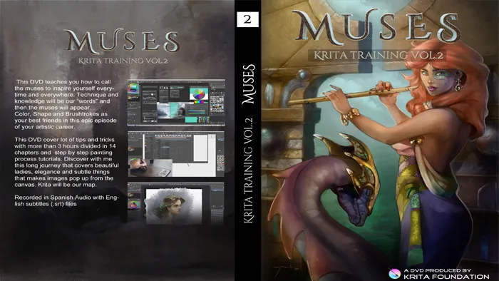 数字手绘艺术插画原画训练视频教程 MUSES Krita Training Vol 2