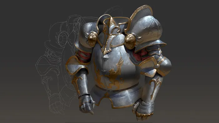 超精细战士盔甲绘制流程视频教程 Armor tutorial