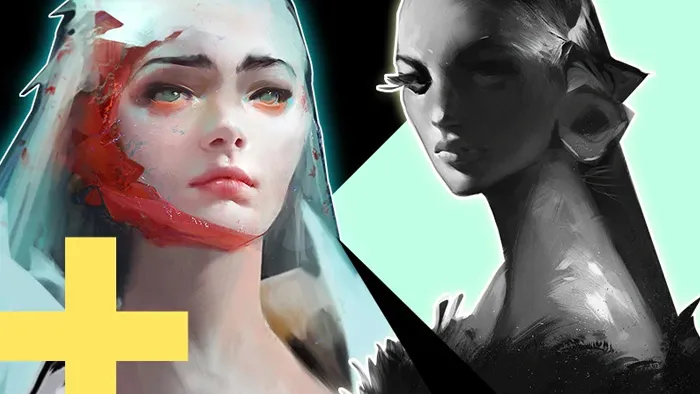 女性游戏角色肖像绘画训练视频教程 GUMROAD PORTRAIT PACKAGE 1 BY ROSS TRAN