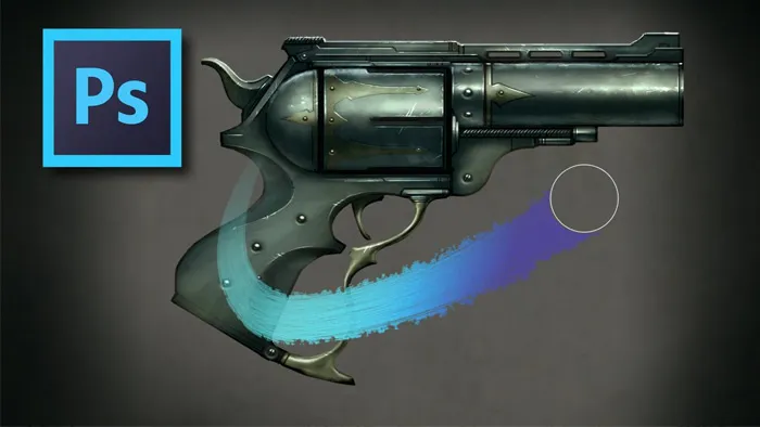 游戏武器装备概念艺术绘画视频教程 Digital Creations: Concept Art Objects & Effects with Photoshop