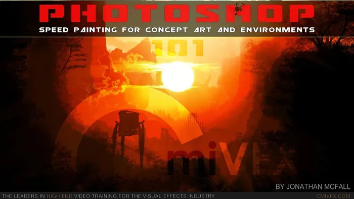 念艺术环境场景实例绘制视频教程 PHOTOSHOP SPEED PAINTING FOR CONCEPT ART AND ENVIRONEMENTS