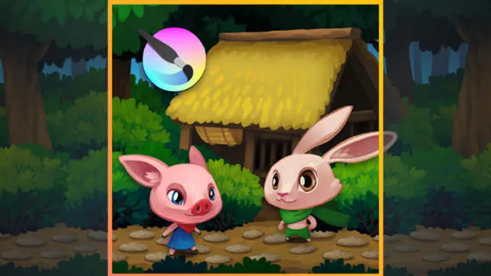 卡通风格游戏角色与环境数字绘画视频教程