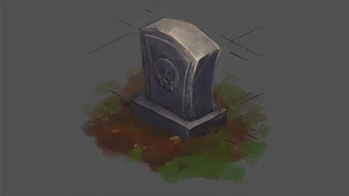 卡通等距风格墓地绘画实例训练视频教程