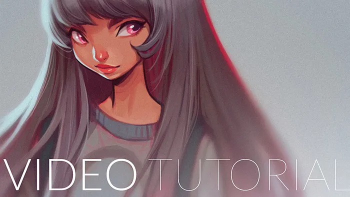 长发女孩从草图到全身像绘画全过程视频教程 Video tutorial: full body character portrait