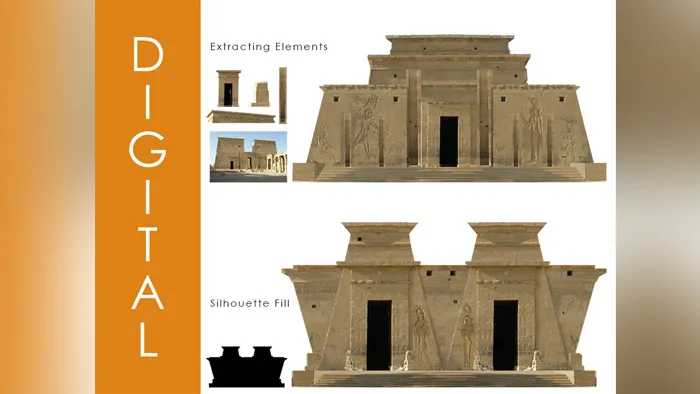 照片级建筑场景数字绘画实例训练视频教程