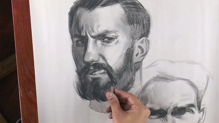 人体五官与面部表情传统手绘实例训练视频教程 Features and Facial Expressions, with Lucas Graciano