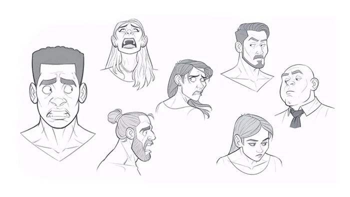 各类人物面部表情绘声绘色数字绘画实例训练视频教程