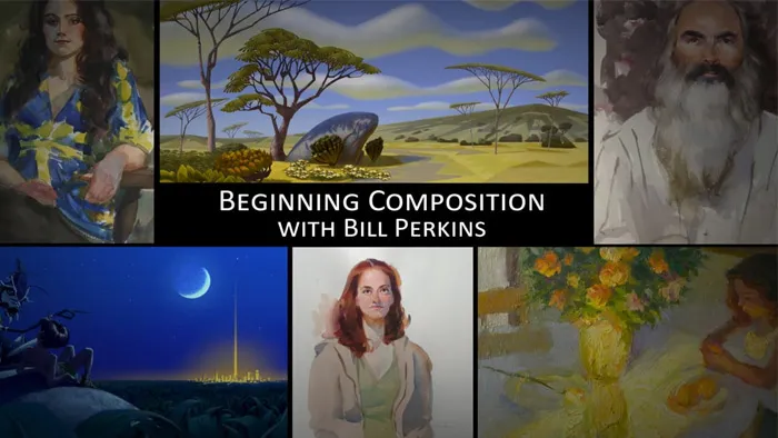 入门级构图数字绘画实例训练视频教程 Beginning Composition With Bill Perkins