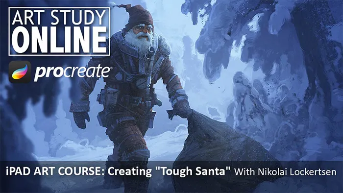 Procreate在iPad上绘制圣诞老人场景绘制技巧视频教程 iPad Artist: Creating 