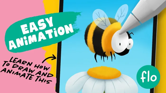 iPad pro中使用Procreate创建可爱蜜蜂采蜜动画插图教程 Procreate Animation: Create a Cute Animation in Procreate 5