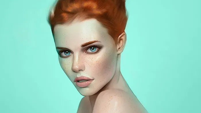 卡通人像五官及皮肤细节数字绘画视频教程