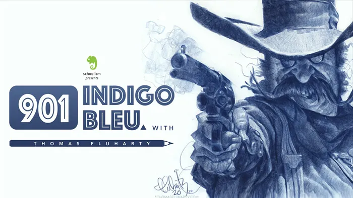 Thomas Fluharty传统铅笔画绘画技能训练视频教程 901 Indigo Bleu