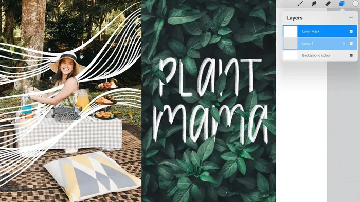 Procreate照片中添加引语和插图混合媒体数字绘画教程 Learn to Mask Quotes and Illustrations on Photos in Procreate