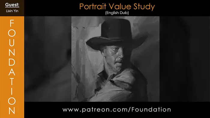 Lixin Yin画师数字绘画实例训练教程 Foundation Art Group - Portrait Value Study with Lixin Yin