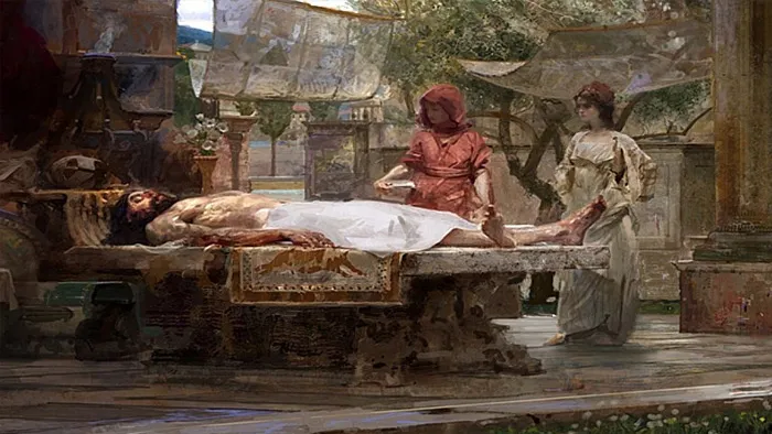 希腊葬礼原画插画数字绘画图文教程 GUMROAD – CRAIG MULLINS – GREEK FUNERAL